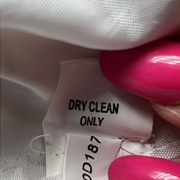 Kay Unger 100% Cotton Cap Sleeve White Gold Midi Summer Romantic Dress Sz 6 - Picture 13 of 13